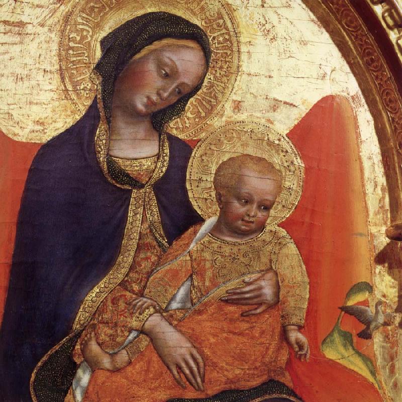 Gentile da  Fabriano Details of Madonna and child,with sts.lawrence and julian Sweden oil painting art